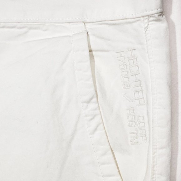 Daniel Hechter Womens Waist 19 White Flat Front Chino Shorts - Picture 10 of 11